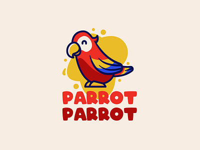 Cute parrot illustration in flat design bird design digitalart drawing flat graphic graphicartist illustration logo minimal parrot vector
