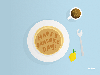 Happy Pancake Day! blue coffee cute day design digital doodle flat food happy illustration lemon minimal pancake pancakes post social vector