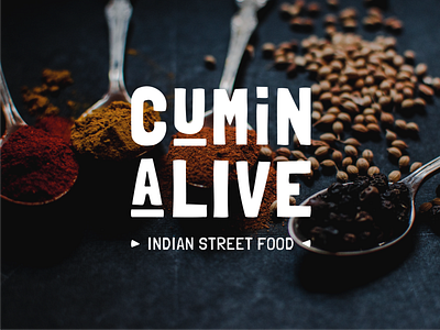 CuminAlive Concept Logo branding design flat food identity indian kitchen logo logo design logotype minimal restaurant street typography