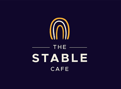 The Stable Cafe Logo arch brand branding cafe design flat guidelines horse identity illustration logo minimal shoe stable type vector