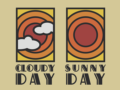Sunny Day Cloudy Day aaron draplin clouds cologne contour grafikdesign illustration illustrator landscape logo luxembourg mikasalentiny salentiny sun sun illustration sunnyday typography
