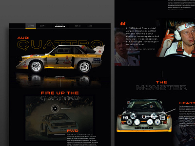 Audi Quattro Landing Page