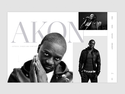 Akon design illustration landing page design ui design visual designs