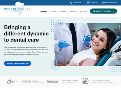 Dental Care Landing Page - Revamp graphic design ui