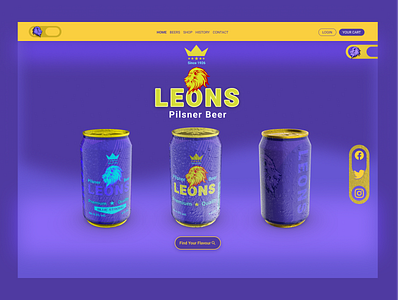 leons beer cover prototype ui ui design web