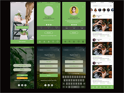 People Love Plants application design mob prototype sketch ui design ux design