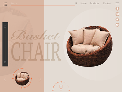 Web Basket Chair design interaction interactiondesign prototype ui ui ux uidesign uxdesign web webdesign