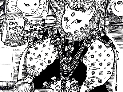 Cat Elizabeth illustration