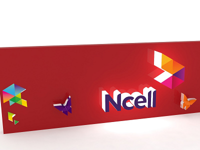 Ncell Rebranded Axiata Logo Of A Ncell Center Board