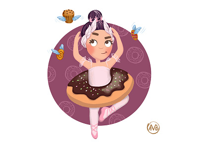 The Princess of Bescuits and Rolls 2d art ballet biscuit cake casual games cg character concept art digital art illustration princess