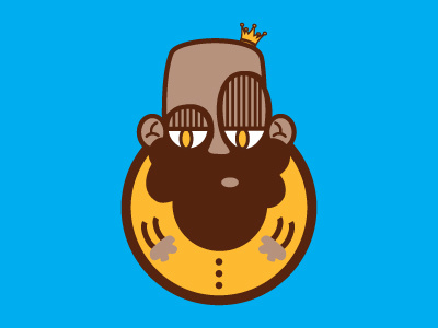 King Donut illustration pop art vector