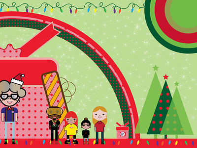 Holiday Banner Pt. 2 (I'm the one in the yellow visors.) character design design illustration kawaii sacredbred vector