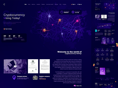 Crypto project design illustration ui ux web web design