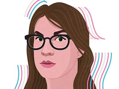 Elsa Ruiz. digital editorial portrait illustration portrait vector