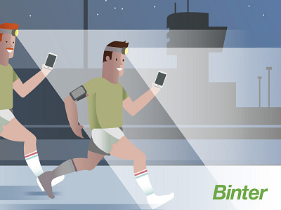 Binter Canarias characters digital vector