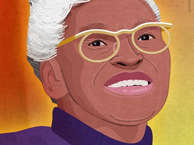 Rosa Parks. digital portrait illustration portrait vector