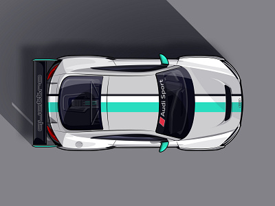 TT Clubsport audi car colour design gradient illustration racing racing car shadow vector