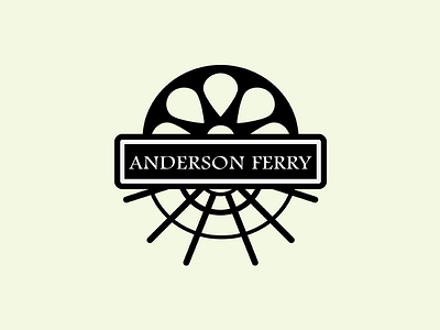 Anderson Ferry branding design flat logo minimal typography vector