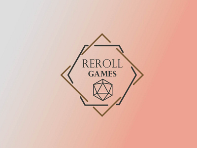 Reroll Games branding comics design dice dnd flat games graphic design logo logo design minimal