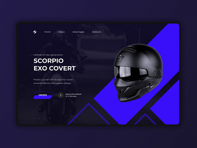 Full Page Concept — Helmet Scorpio Exo Covert Product Page