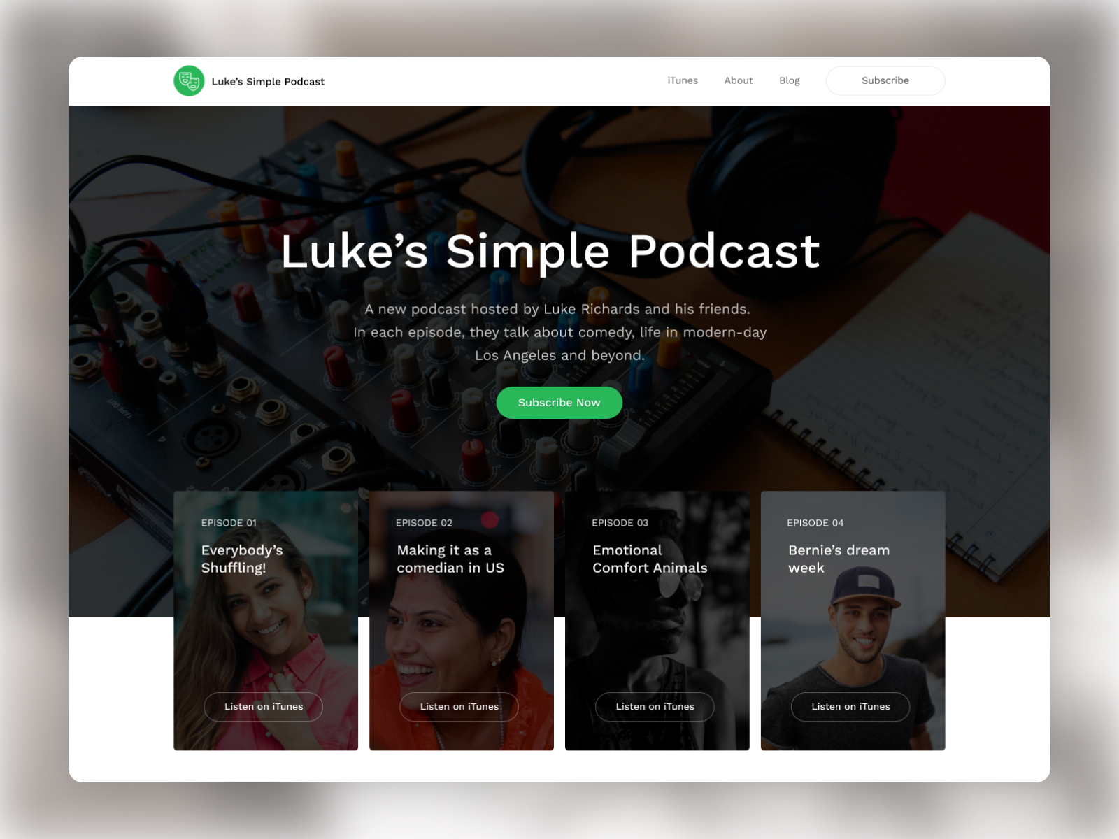 Podcast Website Main Page by Vlad Cherkashen for Digital Octane on Dribbble