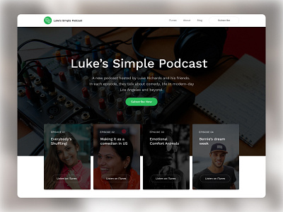 Podcast Website Main Page
