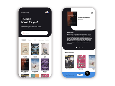 Book App Mobile Concept app app design books clean clean design design ios simple ui ux ux ui ux design