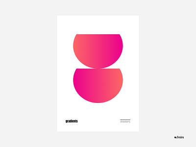 Gradient strawberry — Poster designer digital gradient gradient color illustration logo minimal poster vector