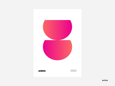 Gradient strawberry — Poster