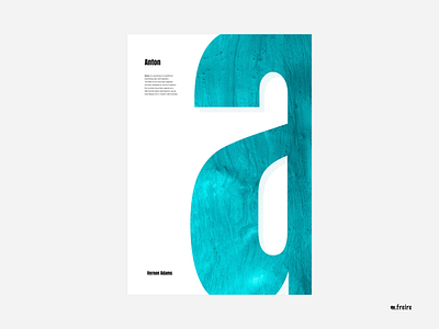 Anton Typography anton art branding designer digital editorial minimal poster typography