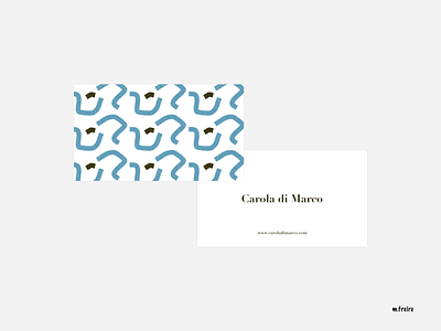 Carola di Marco Cards branding contact card designer digital lineart logo pattern pattern design vector web