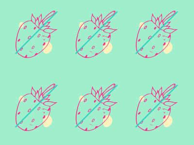 Fruit pattern collection 2 collage design designer digital draw fruit pattern rapport repetition sketch