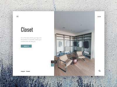 Closet app concept decoration desiginspiration design home inspirational minimal typography ui ux web webdesign