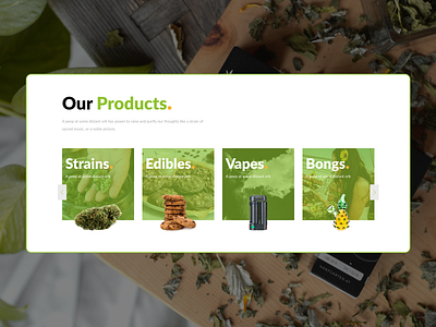 Product Section for CBD E-Commerce