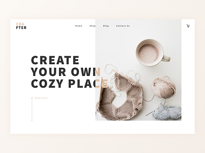 Crafter — Online Shop for Household Products design ecommerce ecommerce design ecommerce shop homepage homepage design shop simple ui ux ux designer web website