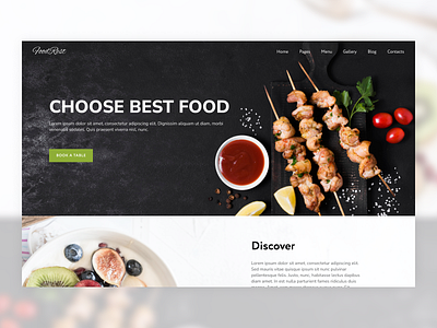 Restaurant Website Hero Section design hero homepage homepage design responsive restaurant restaurant design site ux ux designer web website