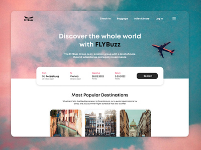 Web-design Concept for an Aviation Group branding design figma interface travel travelling travelling website ui ui design ui designer ux ux design ux designer web web design web development website wordpress wordpress design wordpress development