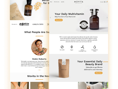 Movita Organics Homepage beauty care design homepage homepage design site design ux ux designer ux ui vitamins web website