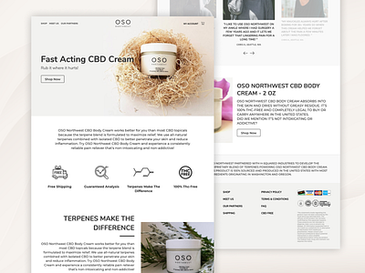 “OSO Northwest” Website Design beauty care canabis cbd cream design homepage homepage design site ux designer web website