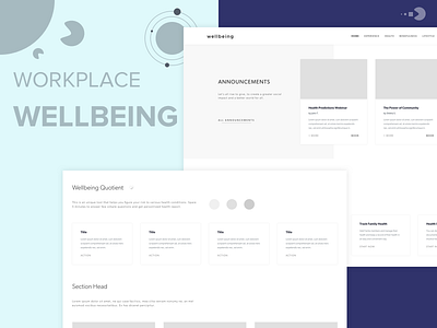 Workplace Wellbeing cards carousel clean design health minimal ui ux web wellness