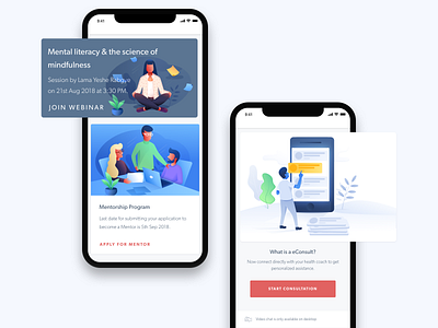 College Wellbeing - Mental Wellbeing on Campuses app clean design experience experience design flat design healthcare information architecture information technology interface interface design ios medical mental wellbeing mobile app roundglass ui ux wellbeing