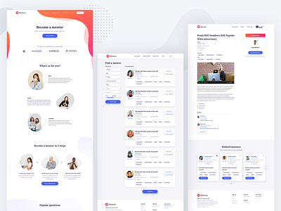 mentory - Become mentor home page inspiration landing page mentor ui ux web webdesign website