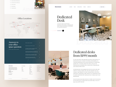 Dedicated Desk - Coworking Website design inspiration landing page web web design website workplace