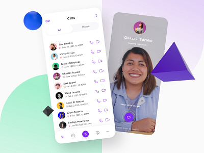 Video Calls - Calify app 3d app call chat app communication design icon inspiration ios mobile startup ui uidesigner ux uxdesign videocall