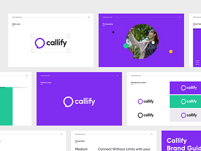 Callify - Brandbook brand brand design branding branding design color design inspiration logo minimal typogaphy typography