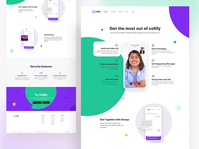 Callify - Features landing page app call campaign creativead design feature graphic inspiration landingpage marketing marketing site video web web design webdesigner website website design