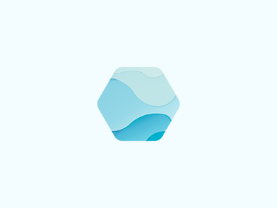 Hexagon logo (Yoga Perdana Style) yp inspiration india app wave hexagon designer flow rebound cool color mark best mobile designer yoga perdana water startup logo icon branding flatdesigner