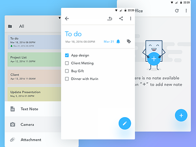 Note - Mobile App Design UIUX