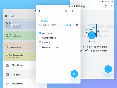 Note - Mobile App Design UIUX by Iftikhar Shaikh on Dribbble