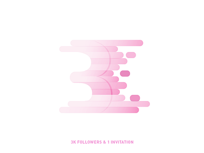 3k illustration 3k dribbble minimal follower icon illustration invitation design invite line yoga perdana yp inspiration